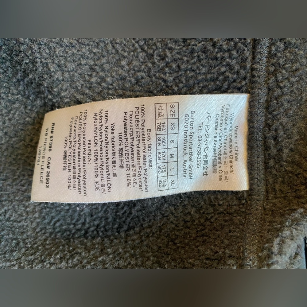 Burton DryRide jacket in grey sweater like fabric size xs - Picture 12 of 13